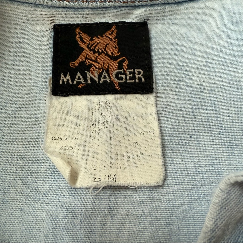 Vintage Manager denim shirt w/Embroidery - Picture 9 of 10